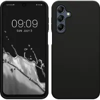Kwmobile telefoonhoesje geschikt voor Samsung Galaxy A16 5G - Hoesje met siliconen coating - Smartphone case in zwart