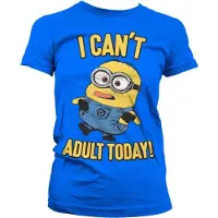 Minions Dames Tshirt -XL- I Can't Adult Today Blauw
