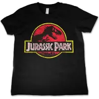 Jurassic Park T-shirt voor kinderen - Kids - Distressed Logo - voor Kinderen - zwart - Maat 140