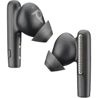 HP Poly zwarte oordopjes, Poly Voyager Free 60/60+ (2 stuks), headset met microfoon, zwart
