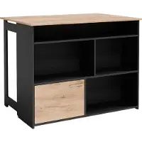 Vicco Dominic Bartafel – 116 x 37 cm 4x open vakken en 1x deur Krachtige eik goud