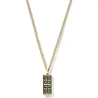 Frank 1967 7FN-0016 Stalen Heren Ketting met Hanger - lengte 60 cm - Goudkleurig - Cadeau voor mannen