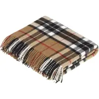 Bronte by moon Plaid Tartan Camel Thompson - Merino Lamswol - 140x185 - Bronte by Moon Scotland
