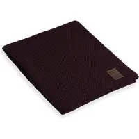 Knit Factory Maxx Gebreid Plaid - Woondeken - plaid - Wollen deken - Kleed - Aubergine - 160x130 cm