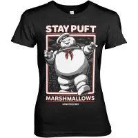 Hybris Ghostbusters Dames Tshirt -2XL- Stay Puft Marshmallows Zwart