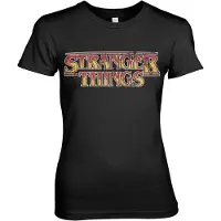 Stranger Things Dames Tshirt -2XL- Fire Logo Zwart
