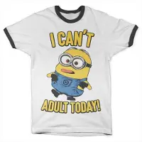 Minions - I Can't Adult Today Heren Tshirt - S - Wit