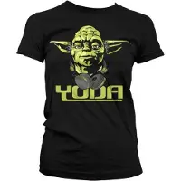 Hybris Star Wars Dames Tshirt -M- Cool Yoda Zwart