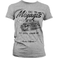 Hybris The Karate Kid Dames Tshirt -XL- Miyagi's Super Defence Waxing Grijs