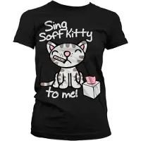Hybris The Big Bang Theory Dames Tshirt -M- Sing Soft Kitty To Me Zwart