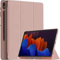Phreeze Cover geschikt voor Samsung Galaxy Tablet S7 Plus 12.4 inch Hoes Smart Case Vouwbaar Standaard Pen Houder