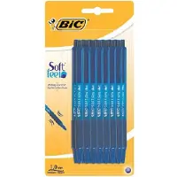 BIC - Balpen Soft Feel Clic Grip blauw medium blister à 15st | Blister a 15 stuk | 10 stuks
