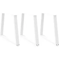 vidaXL Eettafelpoten 3 st V-vormig 100x(72-73,3) cm staal wit