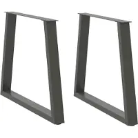vidaXL Eettafelpoten 2 st V-vormig 80x(72-73,3) cm staal antraciet