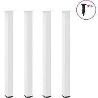 vidaXL Bartafelpoten 4 st 110-112 cm staal wit