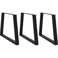 vidaXL Eettafelpoten 3 st V-vormig 100x(72-73,3) cm staal zwart