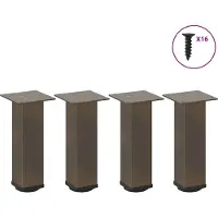 vidaXL Salontafelpoten 4 st 30-32 cm staal naturel
