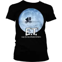Hybris E.T. Dames Tshirt -L- Bike In The Moon Zwart