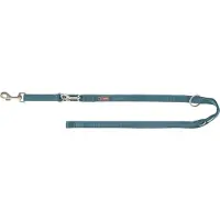 Trixie hondenriem premium verstelbaar petrol blauw 200x1,5 cm