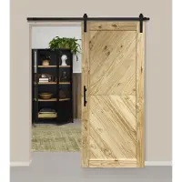 Barnwoodweb DIY houten deur in Visgraat uitvoering 95x215 cm