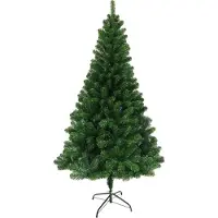 Nordlandia Kunstkerstboom - 210 cm - Realistische Kunststof Kerstboom - Metalen Standaard - Zonder Verlichting - Groen
