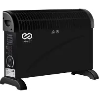 Infinity Goods Elektrische Convector Kachel - 750 / 1500 / 2000W - Verstelbare Thermostaat - Radiatorkachel - Oververhittingsbeveiliging - 35m² - Zwart