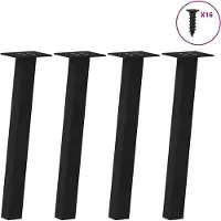 vidaXL Salontafelpoten 4 st 42 cm staal zwart