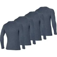 Heatkeeper - Thermoshirt heren - Antraciet - M - 4-Stuks - Thermokleding heren