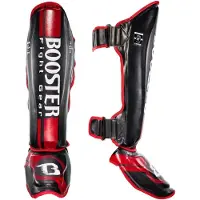 Booster Fight Gear - Scheenbeschermer - V3 - Rood - Maat M