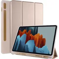 Phreeze Hoesje geschikt voor Samsung Galaxy Tab S7 Plus 12.4 inch SM-T970 Tab S7+ Tablet Hoes Tri Fold Case Smart Cover