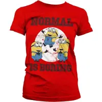 Minions Dames Tshirt -2XL- Normal Life Is Boring Rood