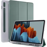 Phreeze Hoesje geschikt voor Samsung Galaxy Tab S7 Plus 12.4 inch SM-T970 Tab S7+ Tablet Hoes Tri Fold Case Smart Cover