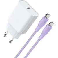 Phreeze 30w usb-C Lader + usb-C naar usb-C Kabel - 1 Meter - Super Snel Laden voor o.a S24,S23,S22,S21,S20, A54 (Plus, Ultra)