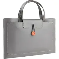 Phreeze Laptoptas 11 tot 14 inch - 3 Vakken - Vegan Leer - Laptophoes - Laptop Tas - Geschikt voor o.a Dell XPS 13, MacBook Air Pro, Surface Pro 9, ChromeBook - Grijs