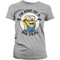Minions Dames Tshirt -XL- I'm Kind Of A Big Deal Grijs