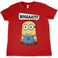 Minions Kinder Tshirt -Kids tm 8 jaar- Whaaa?!? Rood