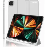 Phreeze Hoes geschikt voor iPad Pro 11 inch 2024 (7e generatie) - Hoes geschikt voor iPad Pro met Pencil Vak - Draaibare Tri Fold Hoesje geschikt voor iPad Pro 7 11-inch met M4 Chip Case - Donker Blauw