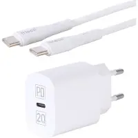 Ntech USB C Adapter Snellader Oplader 20W Geschikt Voor samsung Galaxy A35 met USB C naar USB C kabel 1M