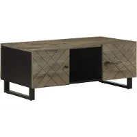 vidaXL Salontafel 100x54x40 cm massief mangohout zwart