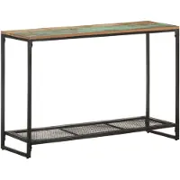 vidaXL Wandtafel 110x35x75 cm massief gerecycled hout