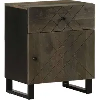 vidaXL Nachtkastje 50x33x60 cm massief mangohout zwart