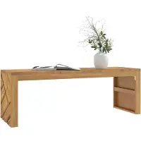 vidaXL Salontafel 110x35x38 cm massief teakhout