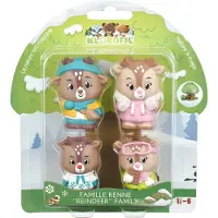 Ginza.se De Familie "Rendier" Speelset - Speelfiguren set - Poppetjes familie - Kinder Speelgoed - Rudy, Astrid, Sten en Helga - Vanaf 18 maanden - 4-Delig