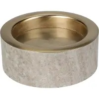 Excellent houseware Marble Candle Holder Sand 10 x 4 cm