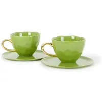 Urban Nature Culture Good Morning geschenkset Cappuccino mok & schotel 2-pack Evergreen sprig
