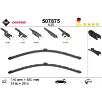 Valeo SWF CONNECT ruitenwisserbladen, voor, geschikt voor MERCEDES-BENZ S-klasse sedan (W220), frameloos