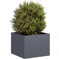 vidaXL Plantenbak 40x40x30 cm staal antracietkleurig