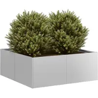 vidaXL Plantenbak 80x80x30 cm gegalvaniseerd staal