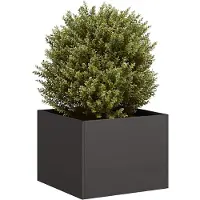 vidaXL Plantenbak 40x40x30 cm staal zwart