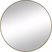 OZAIA Ronde metalen wandspiegel - D.80 cm - Goud - JAFFREL
